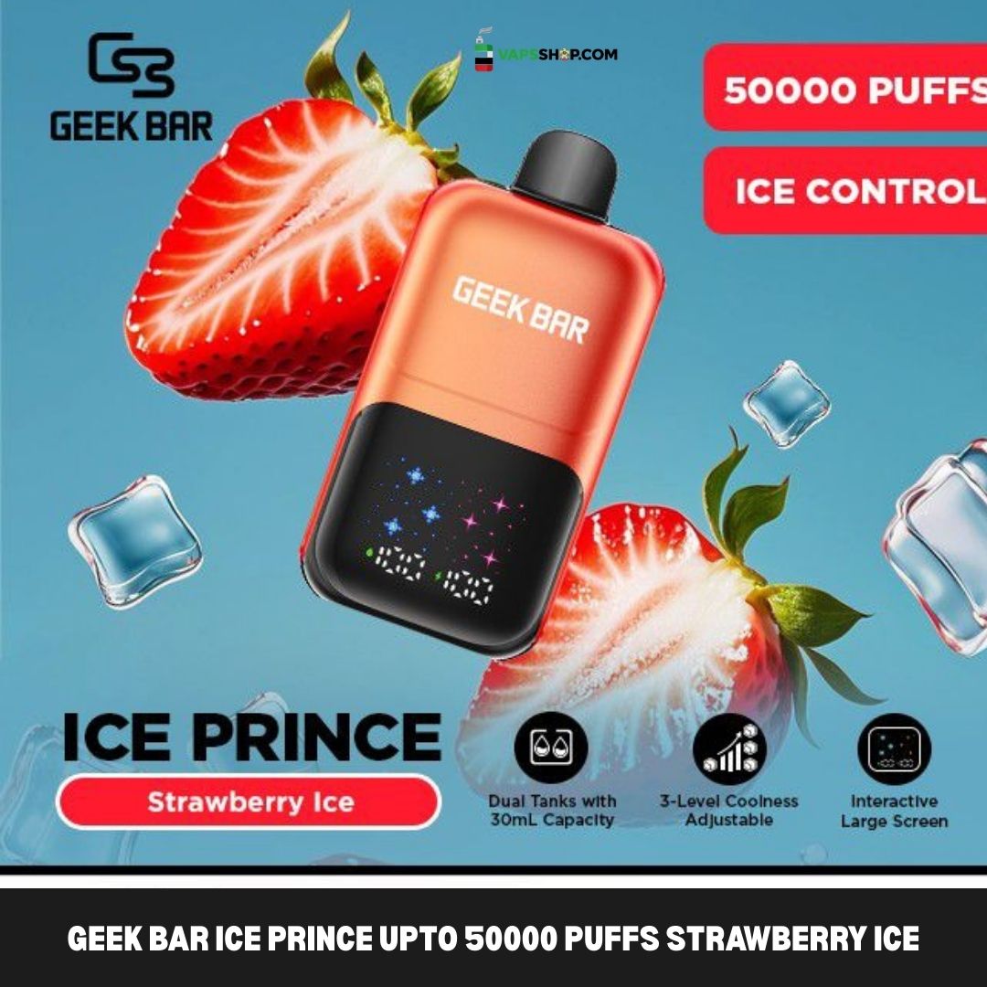 Geek Bar Ice Prince Upto 50000 Puffs 50mg Nicotine Disposable in Dubai