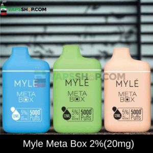 Myle Meta Box 2%(20mg) nicotine 5000 Puffs Disposable Vape in Dubai