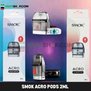 SMOK Acro Pods 2ml 0.8ohm MESH, 0.6 DC MTL Replacement Pods in Dubai, UAE – 3 PCS Per Pack