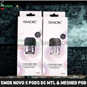 SMOK Novo X Pods DC MTL & Meshed Pod Cartridge 2ml Replacement Pods in Dubai, UAE – 3 Pieces Per pack