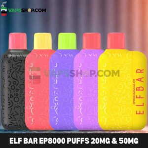 ELF BAR EP8000 Puffs 20MG & 50MG Nicotine Disposable Vape in Dubai, UAE