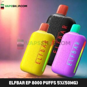 Elfbar ep 8000 Puffs 5%(50mg) None Rechargeable Disposable Vape