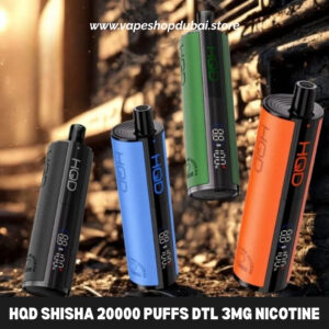 Hqd shisha 20000 puffs dtl 3mg nicotine disposable vape