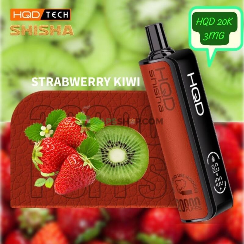 Hqd shisha 20000 puffs dtl 3mg nicotine disposable vape STRAWBERRY KIWI