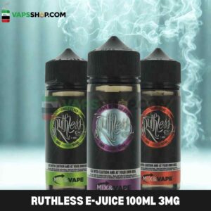 Ruthless E-juice 100ML 3mg All Flavors Available Vape Shop In Dubai, UAE