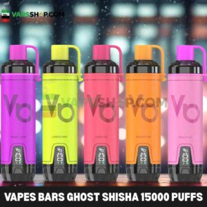VAPES BARS Ghost Shisha 15000 Puffs 5MG Nicotine Disposable Vape in Dubai