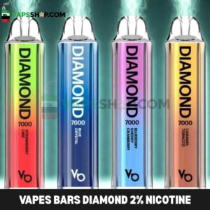 Vapes Bars Diamond 2% Nicotine 7000 Puffs in Dubai, UAE
