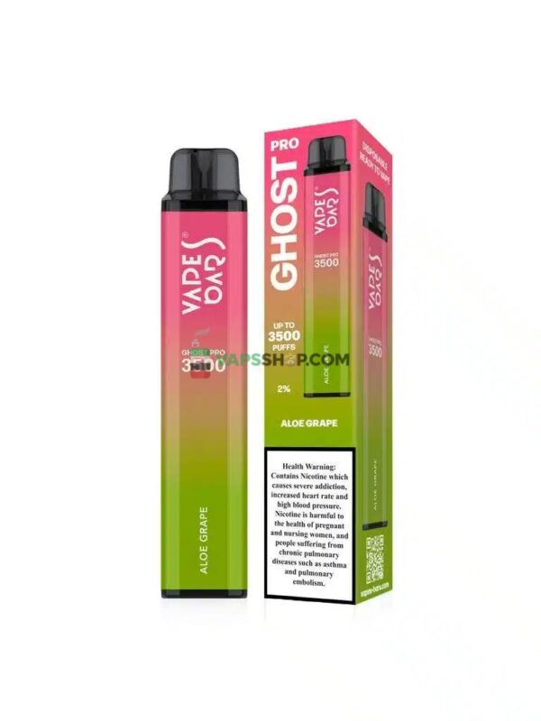 Vapes Bars Ghost Pro 2% nicotine 3500 Puff Disposable in Dubai__Aloe-Grape-jpg