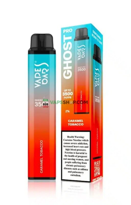 Vapes Bars Ghost Pro 2% nicotine 3500 Puff Disposable in Dubai__Caramel-Tobacco-jpg