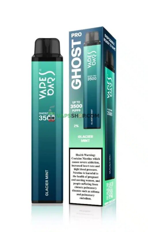 Vapes Bars Ghost Pro 2% nicotine 3500 Puff Disposable in Dubai__Glacier-Mint-jpg
