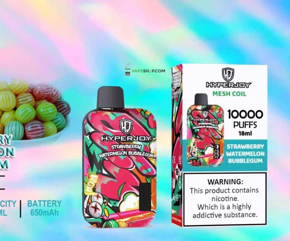 HYPERJOY-Limited-Edition-10000-Puffs-Disposable-Vape-In-UAE-straberry-watermelon-bubblegum