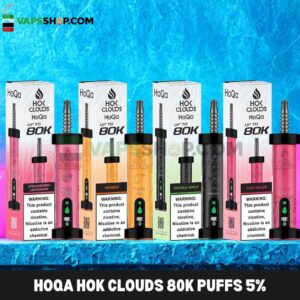 HoQa Hok clouds 80k puffs 5% nicotine shisha based vape