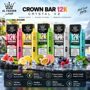 Al Fakher Crown Bar 12K Crystal V2 Disposable Vape
