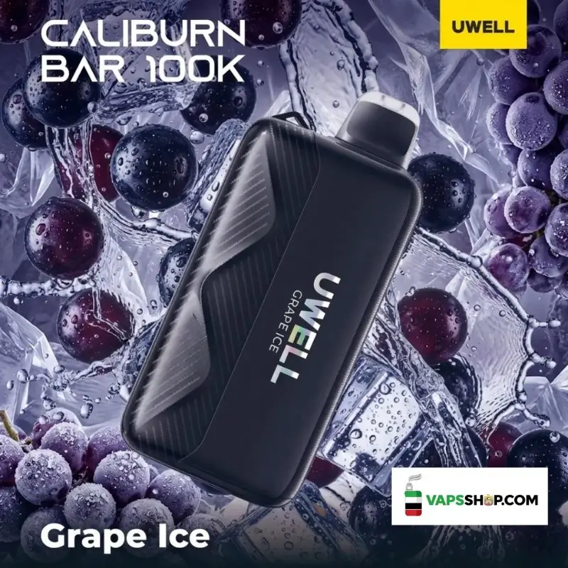 Uwell-Caliburn-Bar-100k-20mg-Disposable-Vape-in-Dubai-grape-ice.