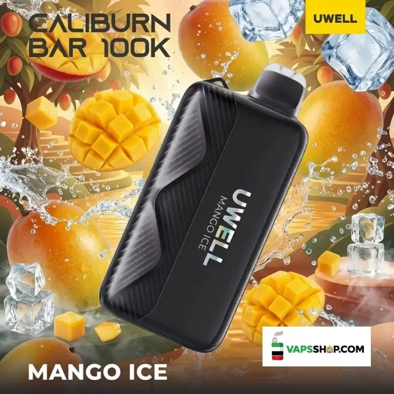 Uwell-Caliburn-Bar-100k-20mg-Disposable-Vape-in-Dubai-mango-ice.