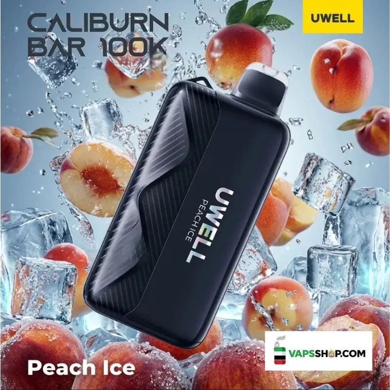 Uwell-Caliburn-Bar-100k-20mg-Disposable-Vape-in-Dubai-peach-ice.