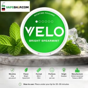 VELO-Bright-Spearmint-Nicotine-Pouches-4mg-in-Dubai