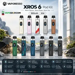 Vaporesso-XROS-6-Pod-Kit-1800mAh-30W