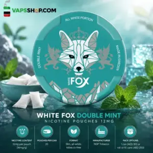 White-Fox-Double-Mint-Nicotine-Pouches-12mg