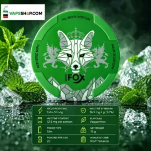 White-Fox-Peppered-Mint-Nicotine-Pouches