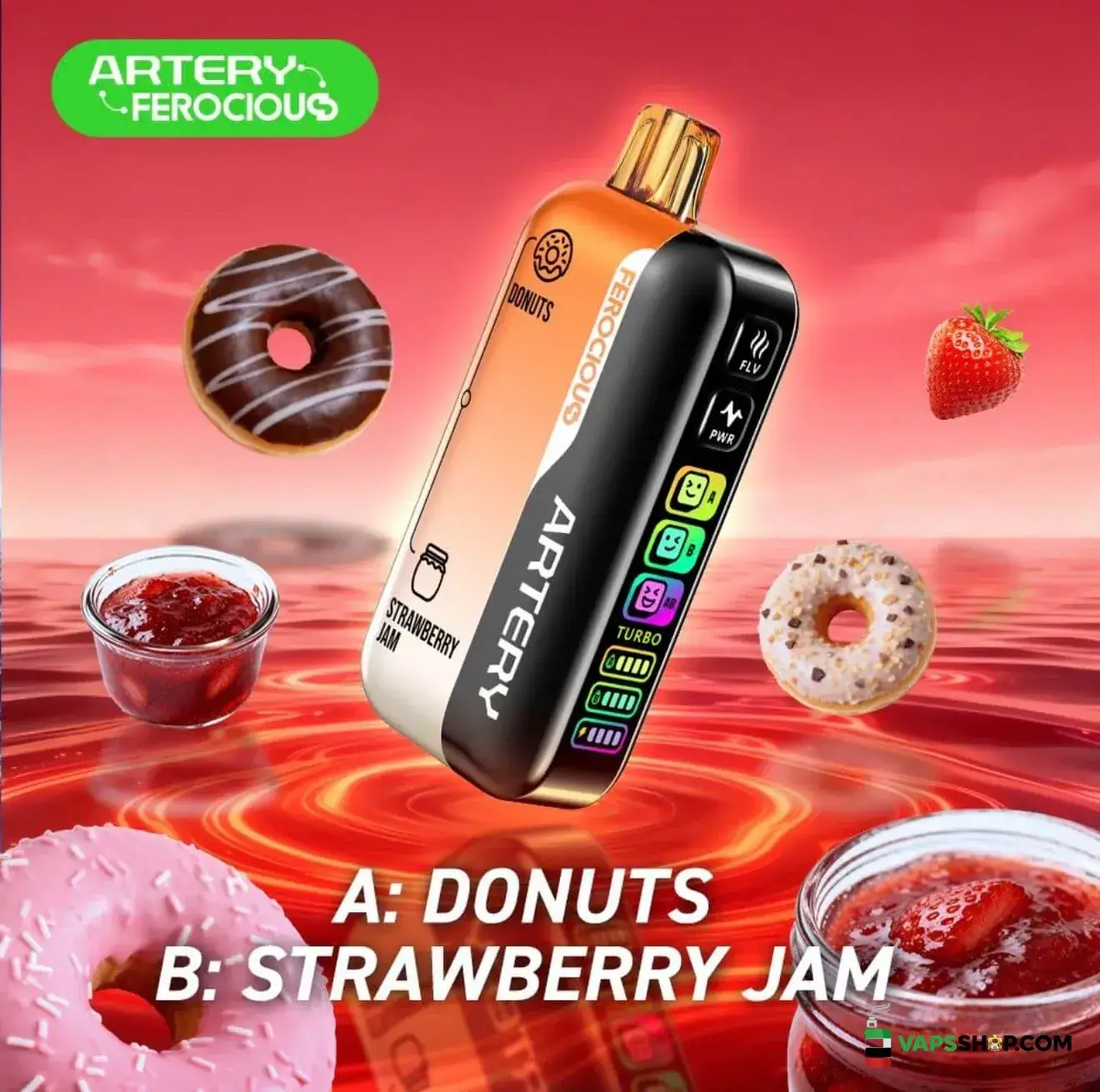 artery-ferocious-60000-puffs-30mg-disposable-vape-donuts-strawberry-jam.