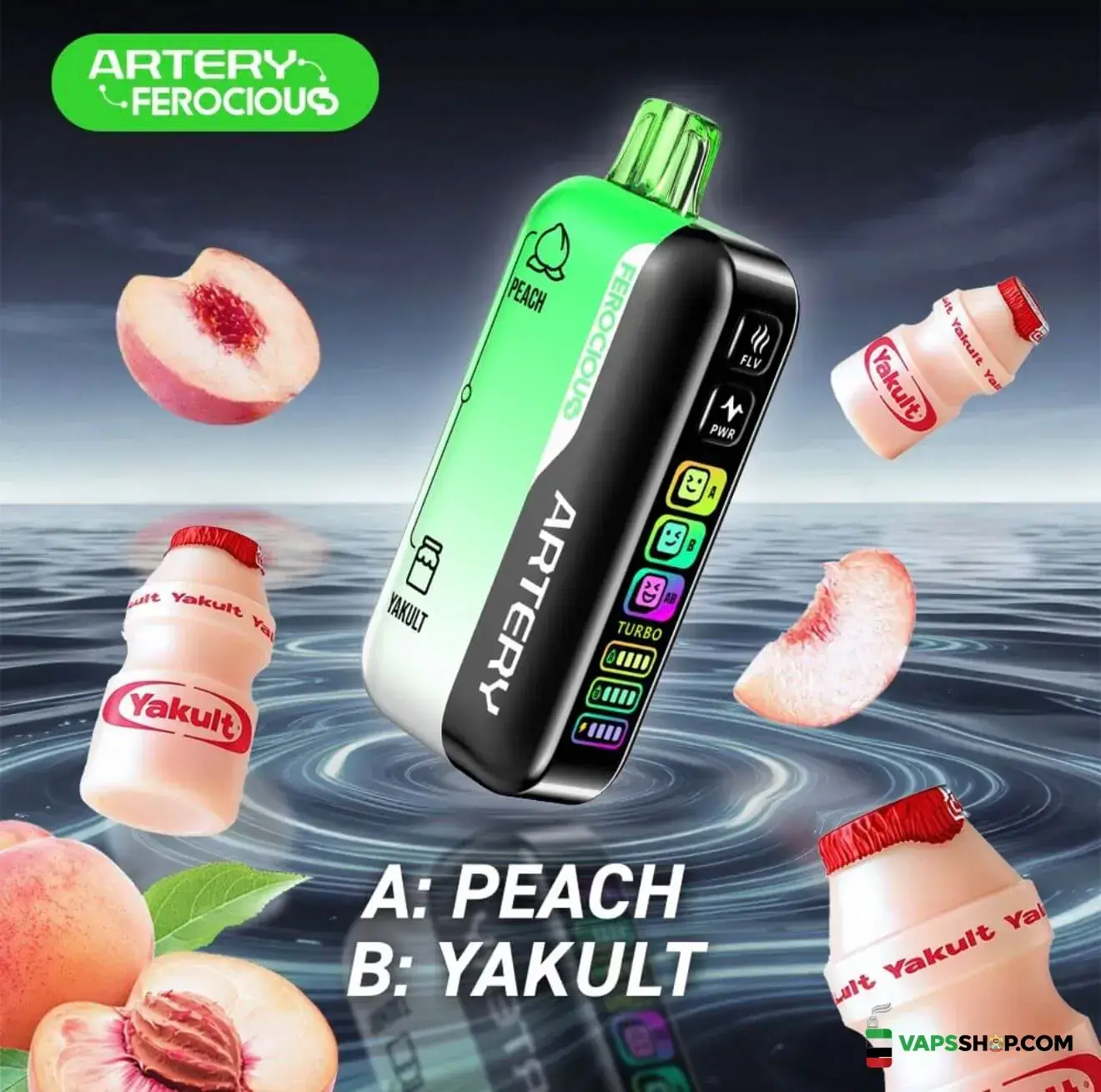 artery-ferocious-60000-puffs-30mg-disposable-vape-peach-yakult