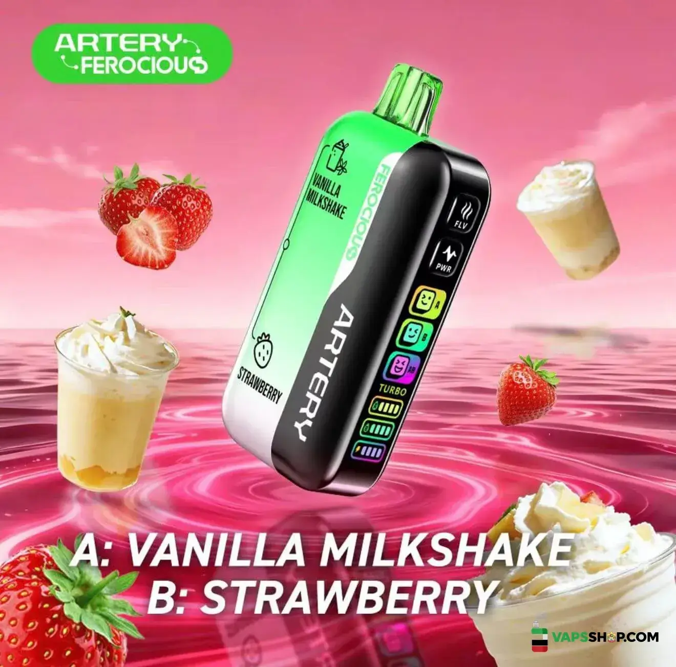 artery-ferocious-60000-puffs-30mg-disposable-vape-vanilla-milkshake-strawberry