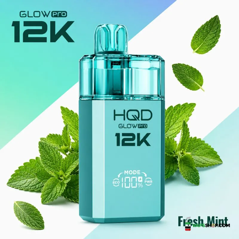 hqd-glow-pro-12000-puffs-disposable-kit-replaceable-pod-system-in-uae-fresh-mint