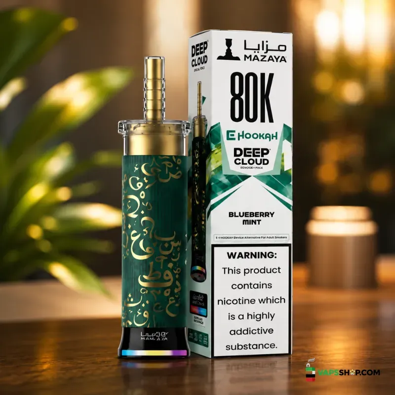 mazaya-ehookah-deep-cloud-80000-puffs-6mg-disposable-vape-in-dubai-blueberry-mint.