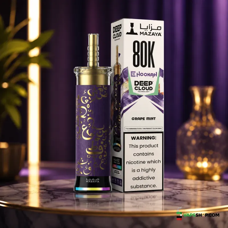mazaya-ehookah-deep-cloud-80000-puffs-6mg-disposable-vape-in-dubai-grape-mint.