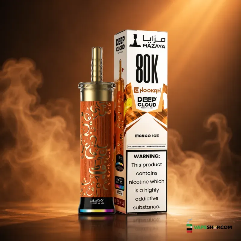 mazaya-ehookah-deep-cloud-80000-puffs-6mg-disposable-vape-in-dubai-mango-ice