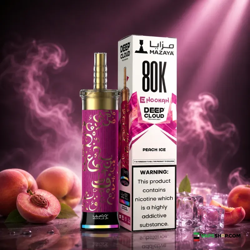 mazaya-ehookah-deep-cloud-80000-puffs-6mg-disposable-vape-in-dubai-peach-ice.